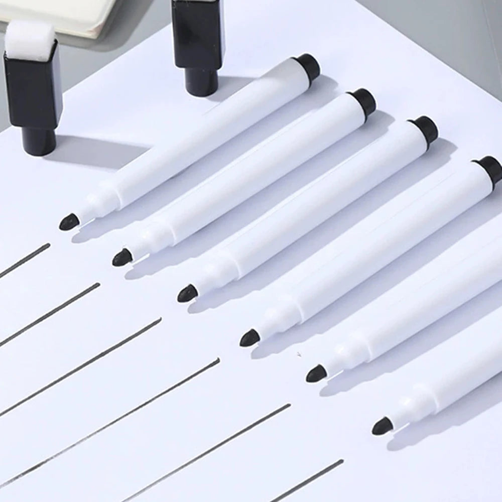 Magnetic Whiteboard Markers 20/100 Pack - Fine Tip Dry Erase Markers With Eraser Cap, Low-Odor Black Markers for Office/Home Qme