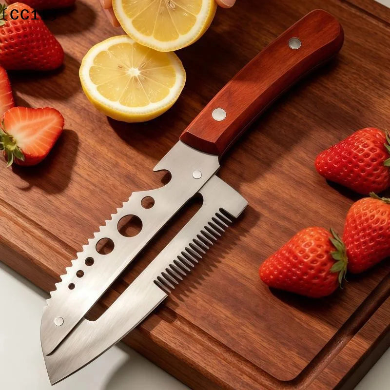Multifunction Vegetable Peeler Kitchen Wooden Handle Bottle Opener 1 Qme