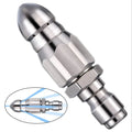 Water Jet Pressure Sprayer Nozzle Clean Sewer 1 4 Stainless Steel Qme Light Grey