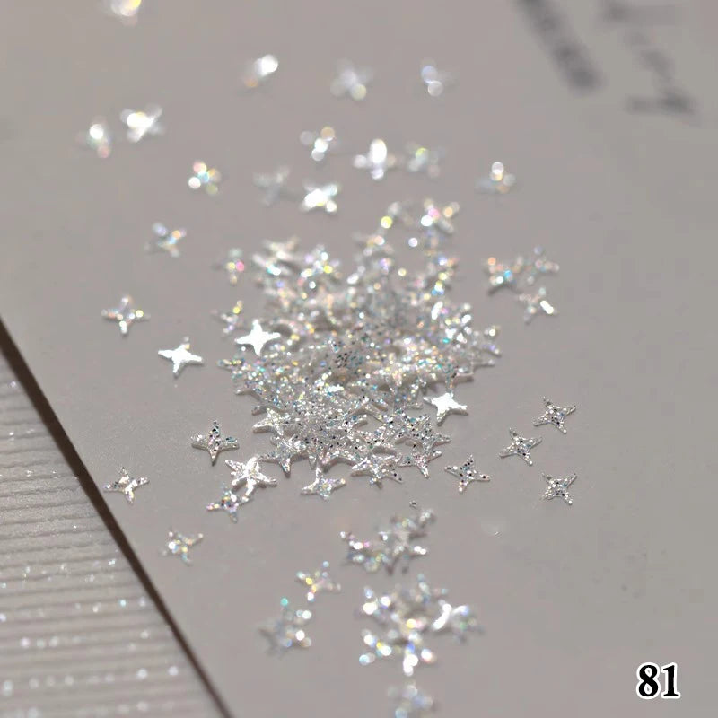 Holographic Lights Fantasy Nail Art Sequins Glitter Girls DIY Glamour Qme LP-381