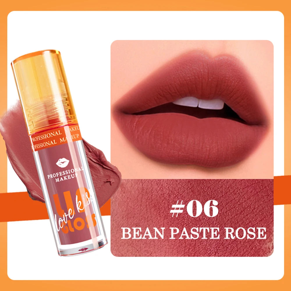 Matte Lip Gloss Berry Scheme Waterproof Sweat Proof Non Stick Cup Not Qme 06 BEAN PASTE ROSE