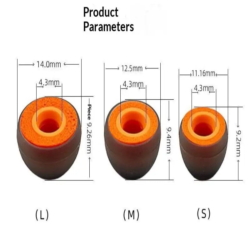 Memory Foam Earphones Silicone Case In-ear Covers Earbud Tips Ear Qme