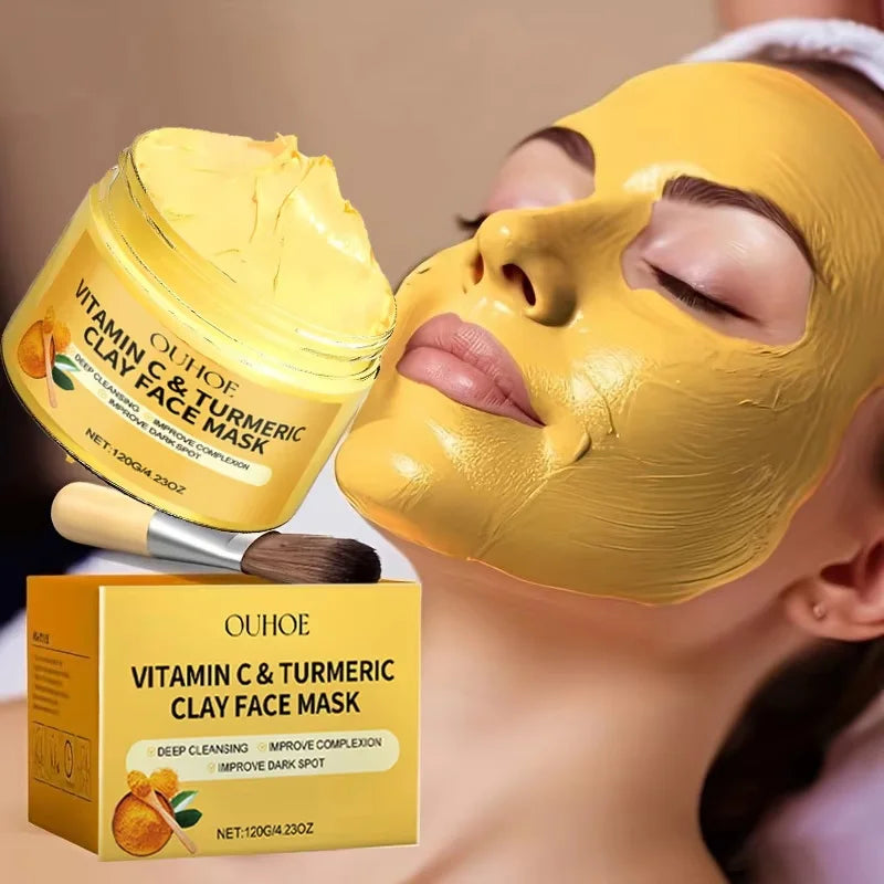 Vitamin C Exfoliating Facial Mask Shrink Pore Brightening Turmeric Exfoliating Facial Mask Improve Pore Deep Cleaning Facialmask Qme