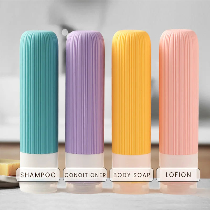 Silicone Travel Bottles Accessories Tsa Approved Portable BPA Leak Qme