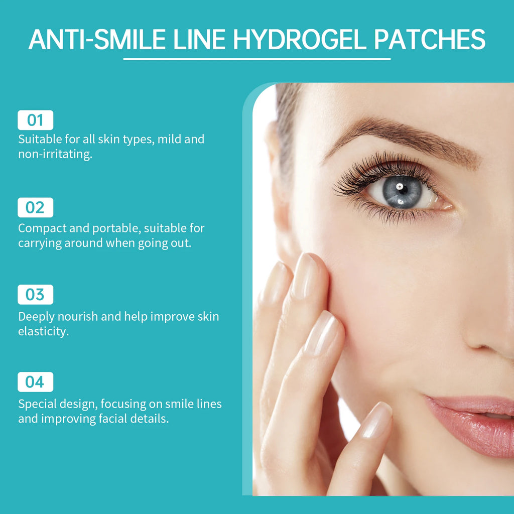 Smile Lines Patch Nasolabial Folds Patches Anti-Smile Line Lifting Firming Facial Skin Fade Fine Lines Marionette Lines Hydratin Qme