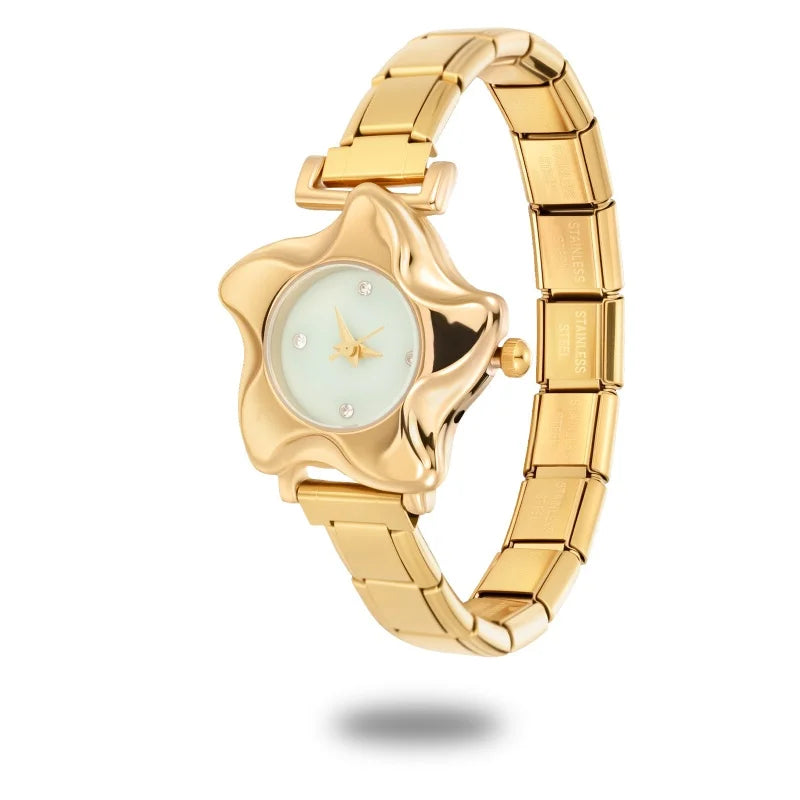 1PC Fashion Stainless Steel Ocean Series Seashell Starfish Watch Bracelet Bangle for Friend Birthday Men's Women's DIY Jewelrys Qme Style 16