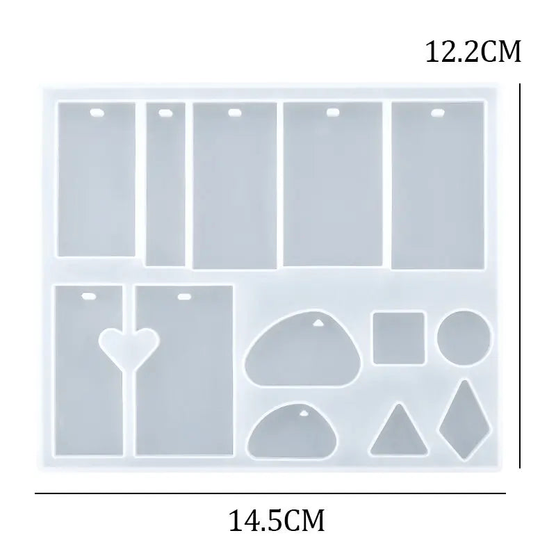 30 Styles Silicone Earring Pendant Silicone Resin Molds Jewelry Making Casting Mold for DIY UV Resin Epoxy Charms Craft Handmade Qme Style 10