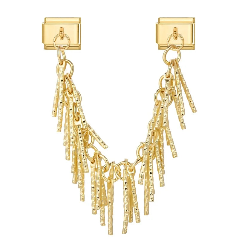 Fashion Bracelet Charms Full Zircon Shiny Gold Tassel Chain Friend