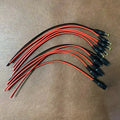 50pcs DC Power Cable 5.5*2.1mm Red Black Male Female Pure Copper for Security Camera Power Connection Qme Male 25cm
