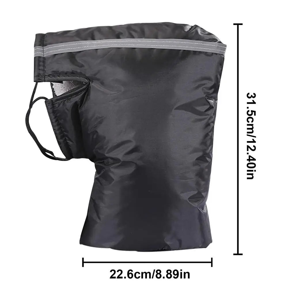 1pair Road Bicycle Handlebar Mittens Waterproof Winter Motorcycle Gloves Bike Handle Cover For Touring Camping Scooters Mountain Qme Black 1 pair