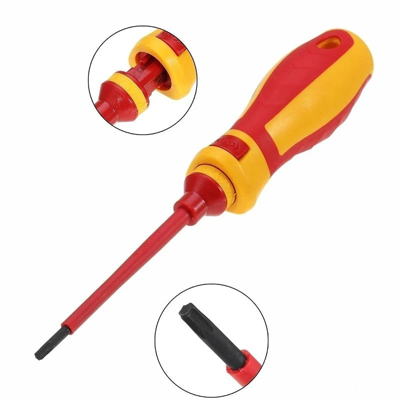 Electrician Repair Tools 1000V Changeable Insulated Screwdrivers Qme