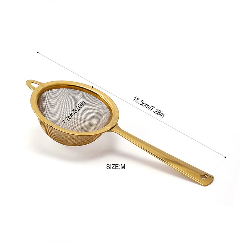 Stainless Steel Matcha Sifter Very Fine Mesh Rust-proof Tea Strainer Qme Gold M