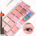 12 Colors Matte Pearl Eyeshadow Palette Christmas Waterproof Qme 2 in set