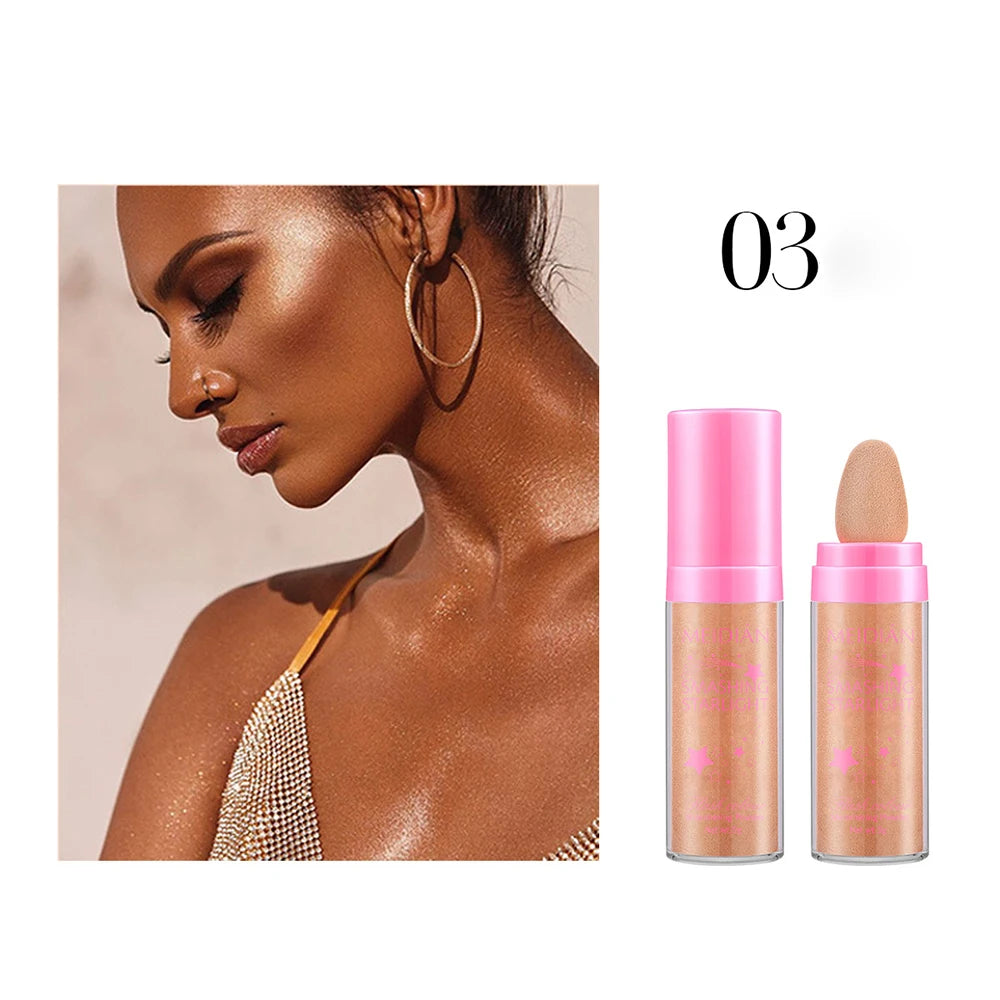 Shining Gloss Pat Powder Waterproof Sweat Proof Suitable Body Hair Qme 03