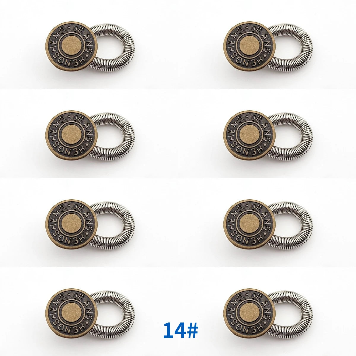 1/4/8pcs Detachable Jeans Waist Adjustment Buckle Metal Button Extender for DIY Pants Jeans Free Sewing Waist Extenders Buttons Qme 8pcs-14