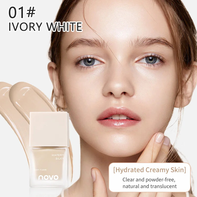 Moisturizing Light Feeling Liquid Foundation - Vitamin E, Breathable BB Cream, Easy To Apply, Covers Dark Circles & Blemishes Qme 01