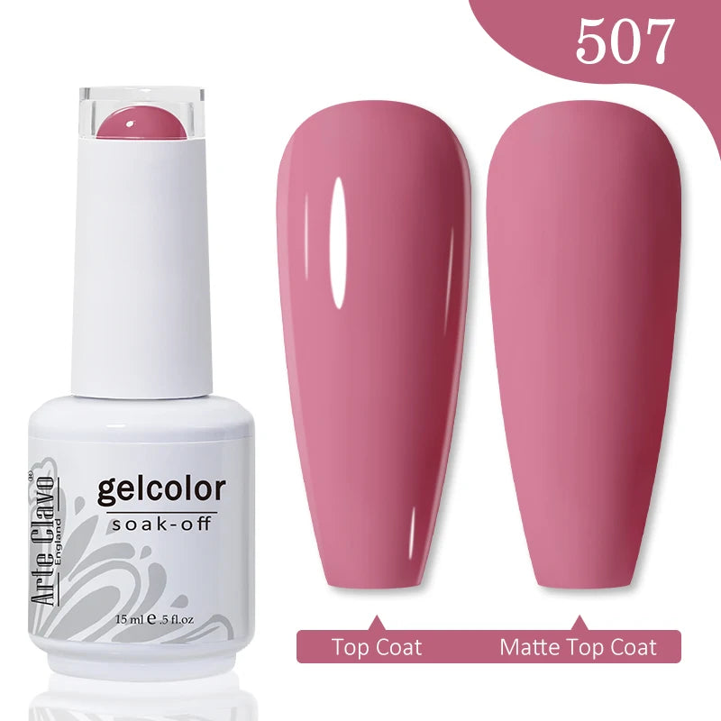 Arte Clavo Gel Nail Polishes Pink Nude Hybrid Lak Manicure