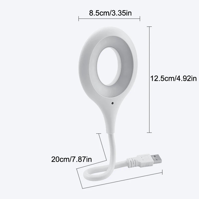 Intelligent Voice Controlled Night Light LED Book USB Flexo Desk Lamp Qme