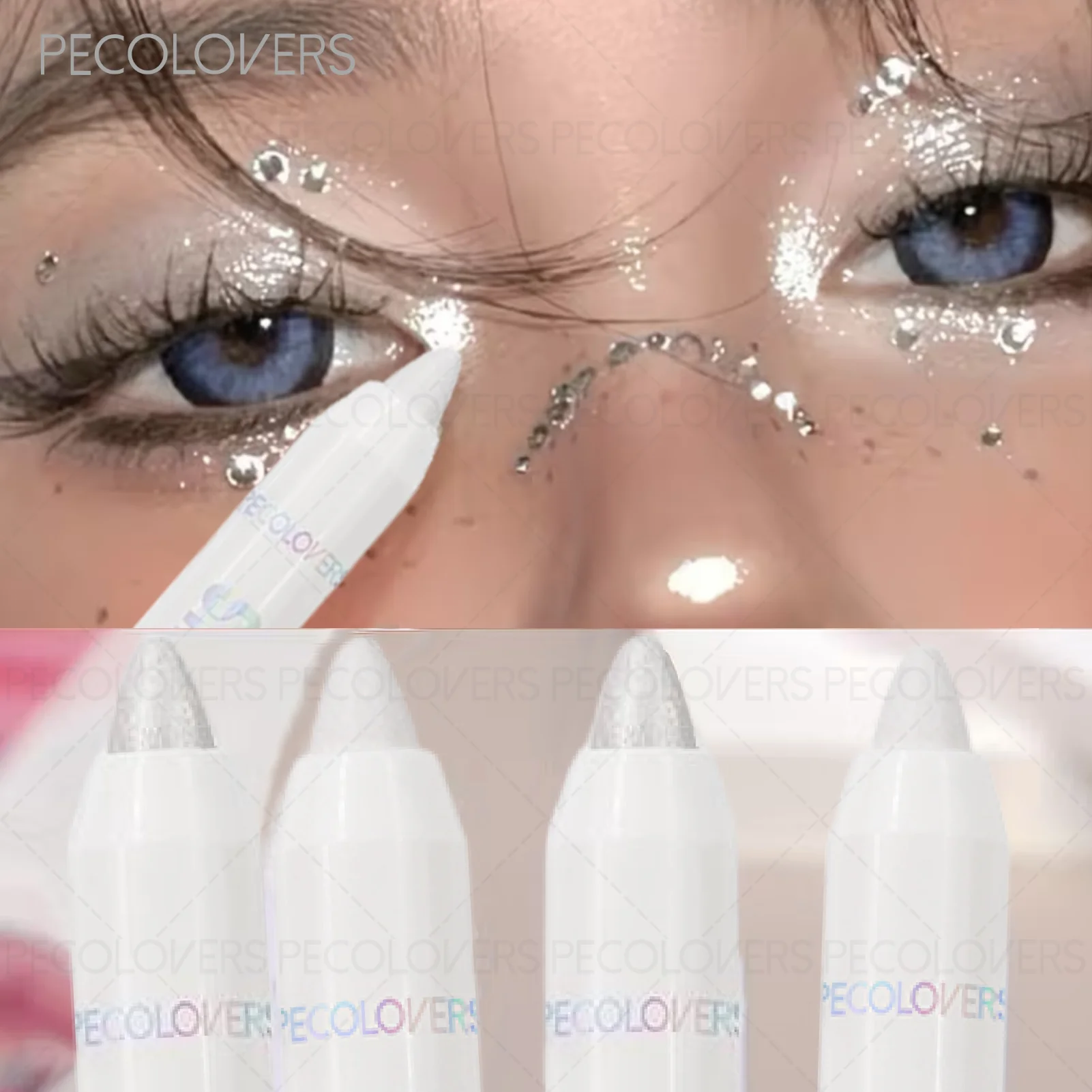 Pearl Shimmer Brown Tones Eyeshadow Pencil Under Eye Brightener Stick Qme