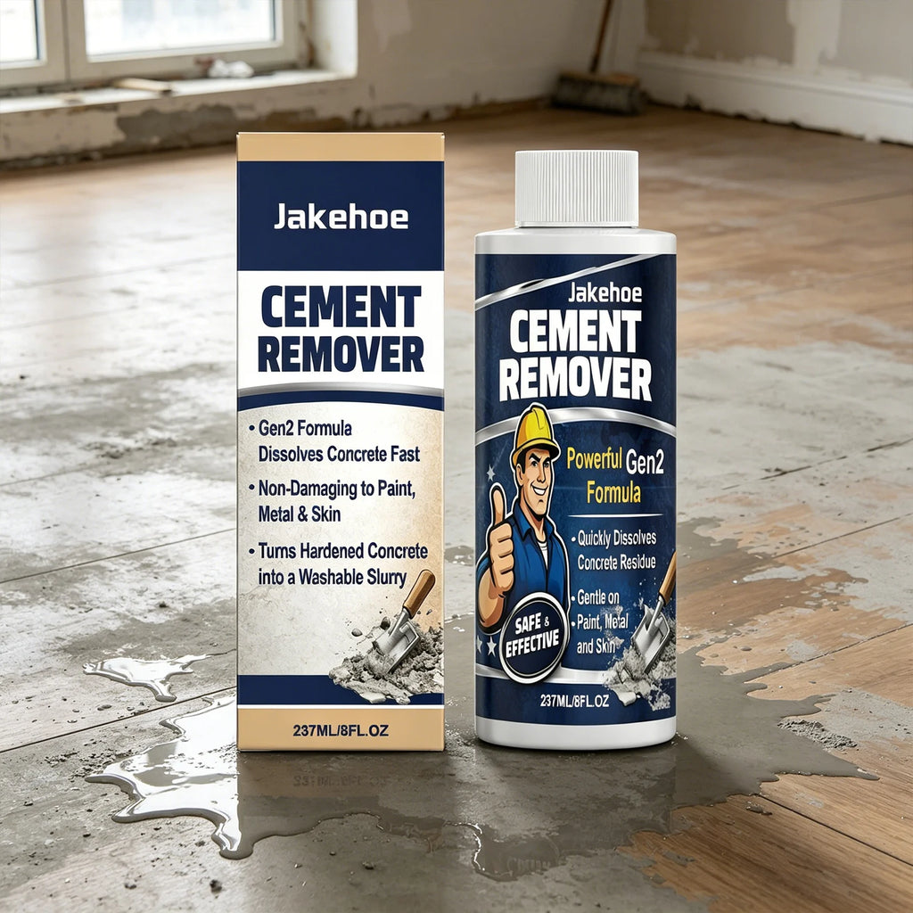 JAKEHOE Cement Remover Effectively Remove Mortar & Cement Deposits Dissolve Concrete Fast Non-damaging to Paint Concrete Cleaner Qme
