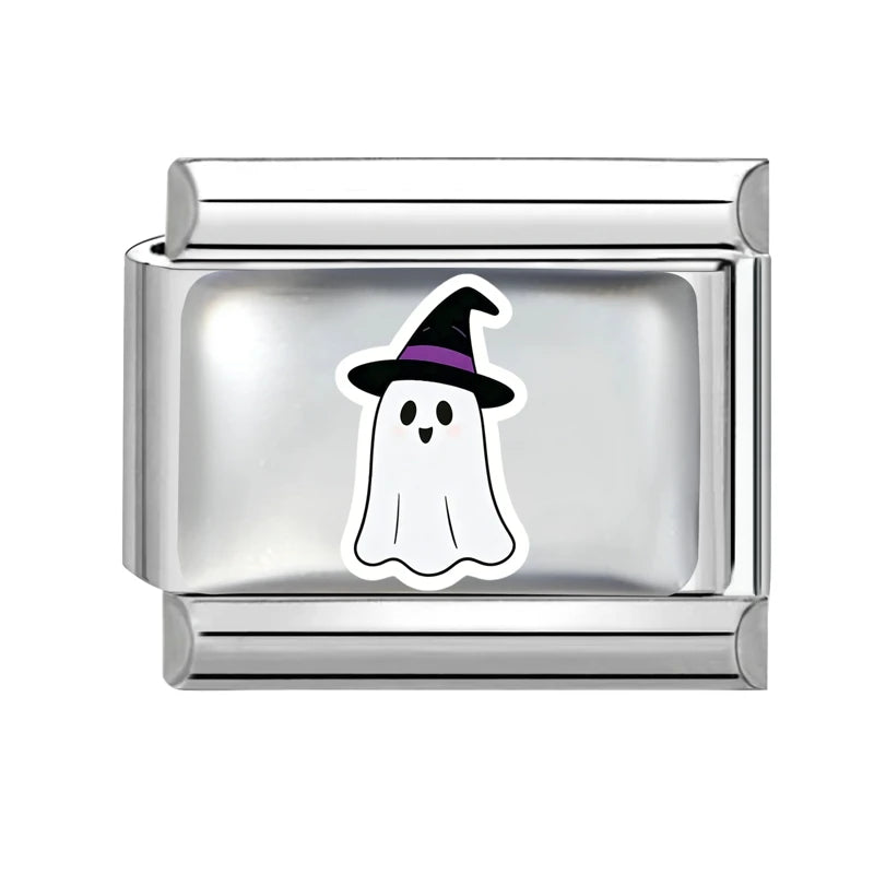 2026 Design Halloween Cherry Bow Pumpkins Ghost Italian Charm Links
