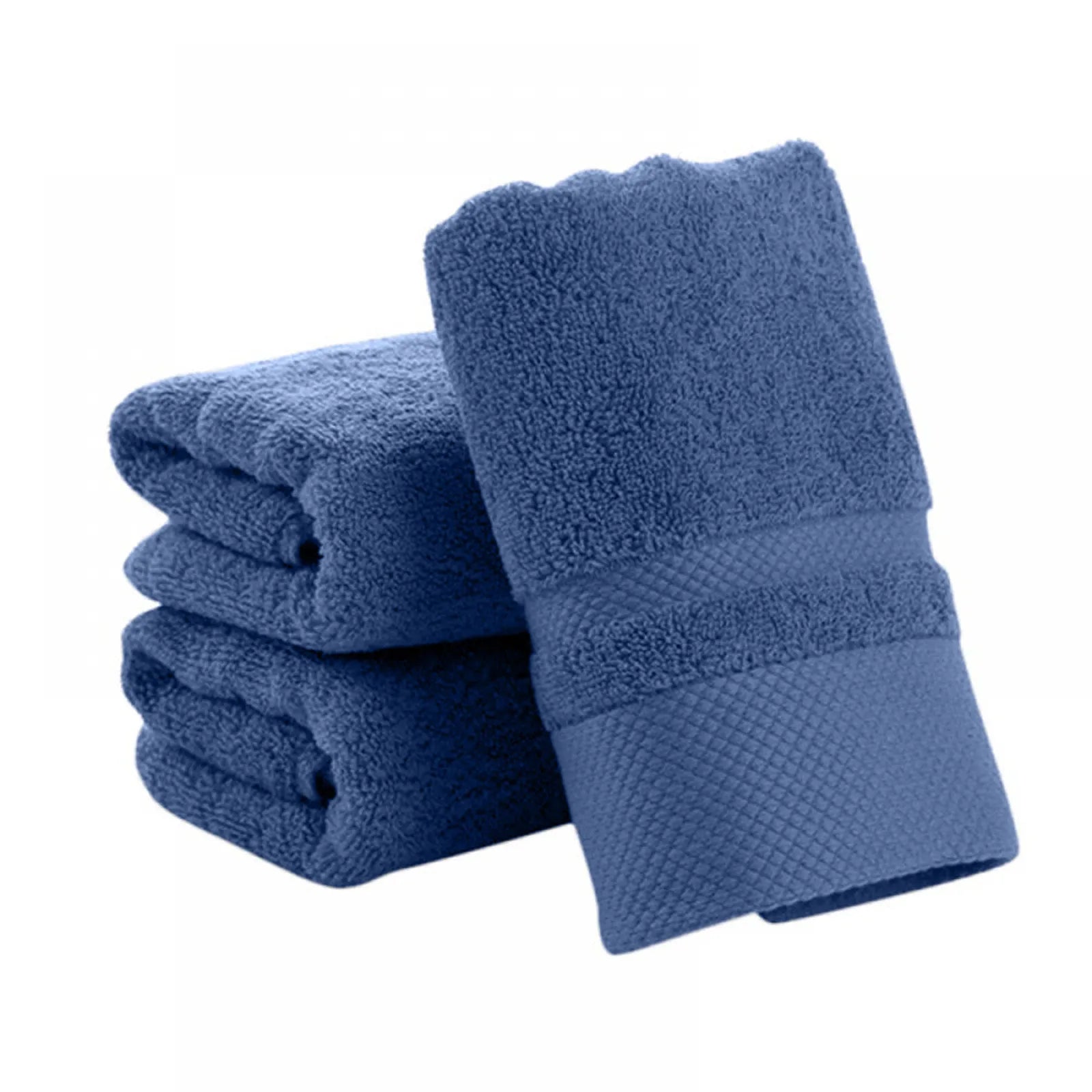 Cotton Hand Towel Thickening Soft Soft And Highly Absorption Towels for Bathroom Home Face And Hand Gym And Spa Towels Qme Dark Blue One Size
