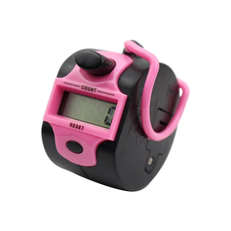 Tally Counter Hand Held Knit Row Clickers 5 Digit Number Handheld Qme Pink