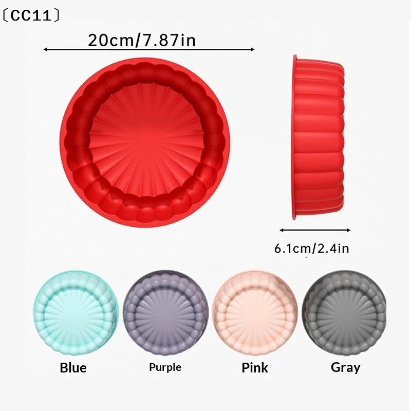 Charlotte Cake Pan Silicone Cheesecake Nonstick Round Baking Mold Qme