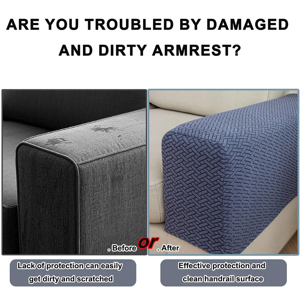 Couch Arm Covers Washable Armchair Slipcovers Checkered Pattern Armrests Chair Covers Suitable for Chairs and Sofas Qme