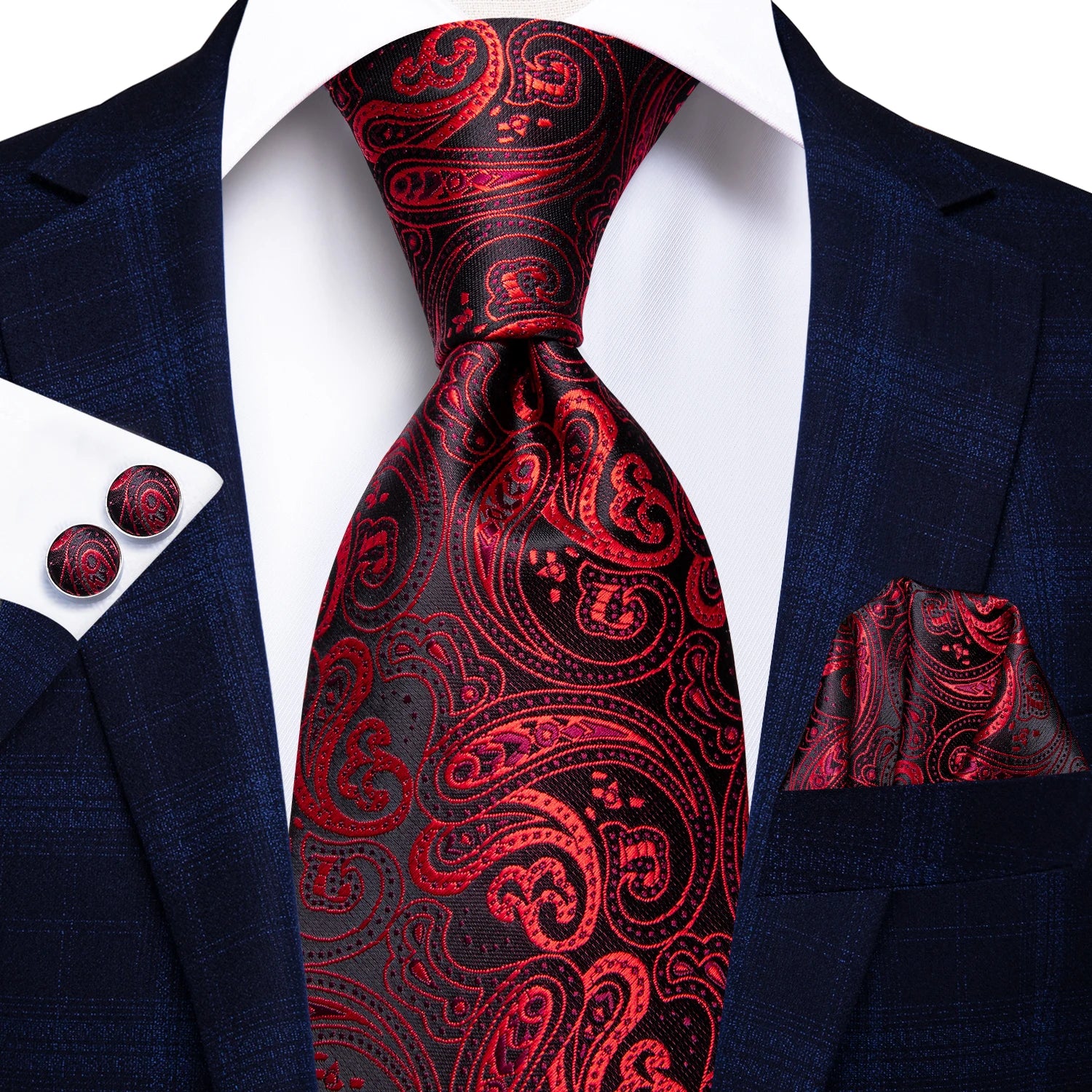 Mens Tie Red Wine Burgundy Paisley Wedding Floral Maroon Necktie Men Qme C-0314