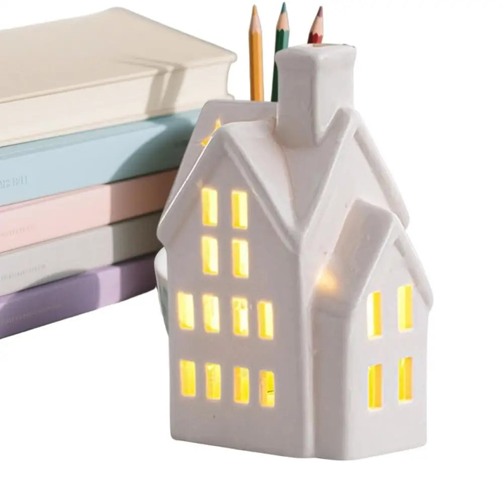 Christmas House Ceramic Light Table Centerpieces Holiday Seasonal Qme C China Mainland