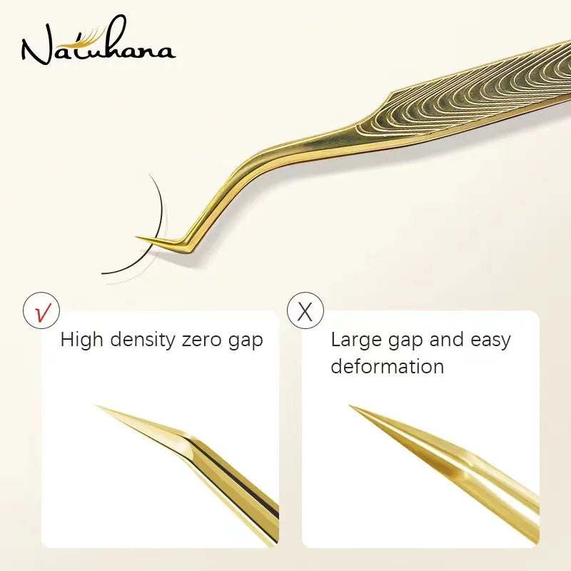 NATUHANA Professional 3D Tweezers Stainless Steel Volume Eyebrow Qme