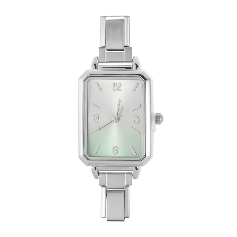 Highquality Various Square Stainless Steel Women Men Watch Bracelet