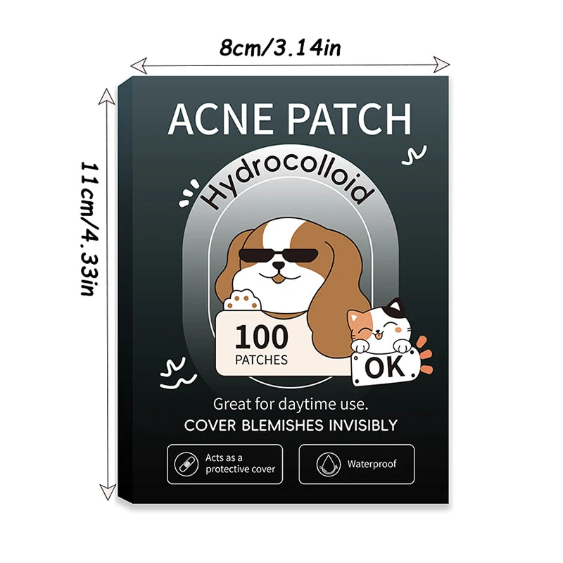 Professional Invisible Acne Pimple Healing Patches Cats Dogs Facial Qme Onesize