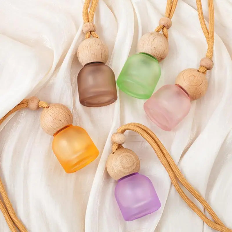 Car Pendant Decoration Colorful Frosted Glass Bottle Container Empty Qme