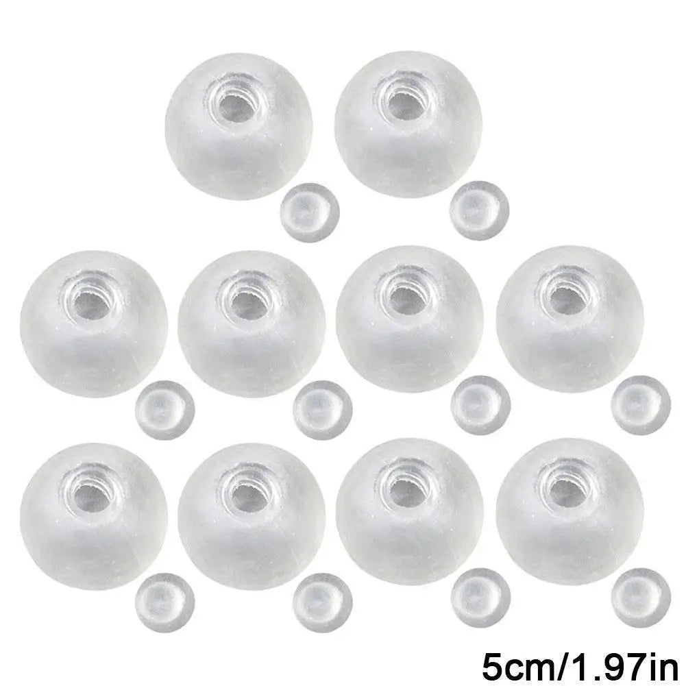 DIY Empty Ball Shell for Handmade Squishy Toy Clear Soft Rubber Skin for Maltose Squeeze Ball Creative Stress Relief Toy Qme 5cm White