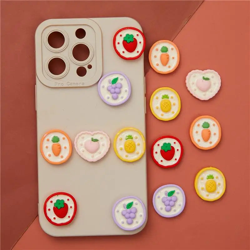 5pcs Fruit Cartoon Resin Flatback Diy Phone Case Charms Resin Accessoreis Diy Jewelry Craft Decoration Accessories Qme