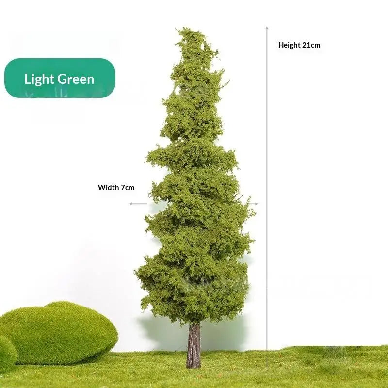 1Pcs Sand Table Material Handmade Diy Landscape Decor 14/21cm Model Pine Tree Train Layout Simulation Wire Tree Model Qme C 21CM