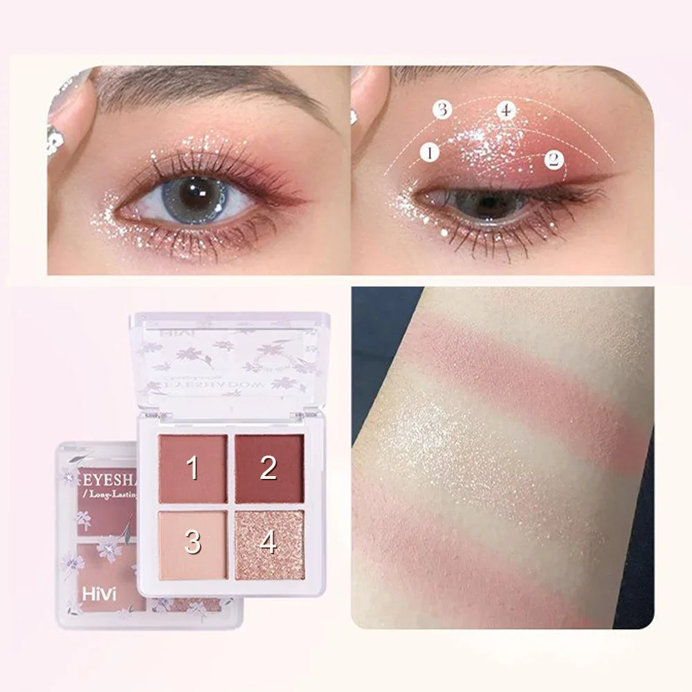 8-Piece Beauty Lipstick Concealer Eyeshadow Eyebrow Blush Makeup Qme