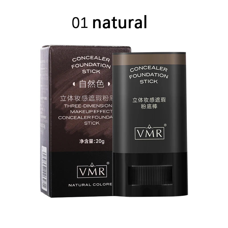 Three-dimensional Concealer Foundation Make-up Stick Waterproof Sweat Qme 01 natural