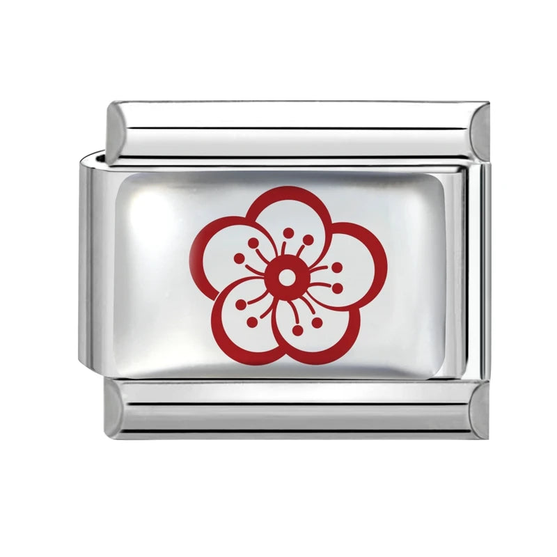 Design Colorful Earth Sun Sunflowers Stainless Steel Link Fit Italian