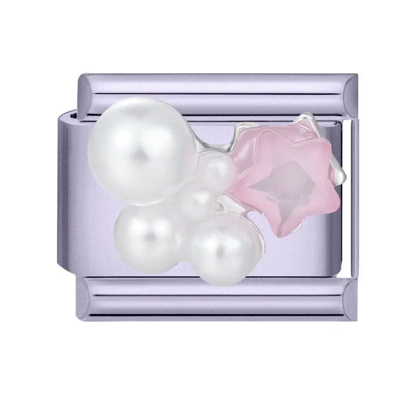 Fashion Zircon Bow Butterfly Cute Rabbit Italian Charms Links DIY