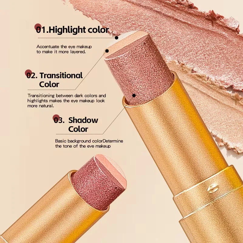 High-temperature Resistant Makeup OPE Triple Eyeshadow Stick Qme