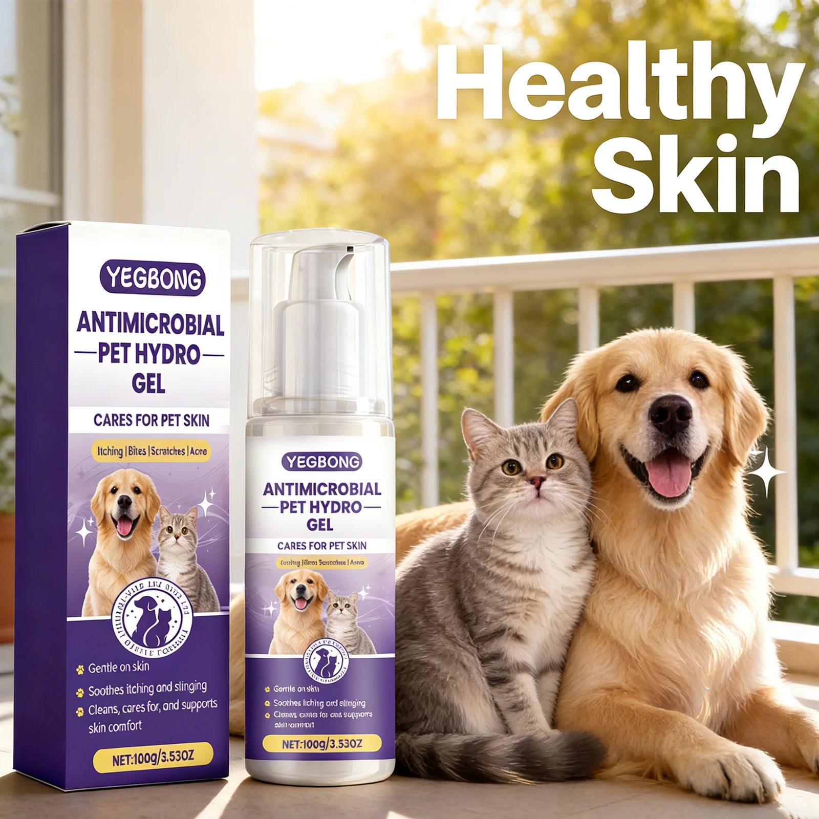 Pet Grooming Cleaning Gel Moisturizing Hypoallergenic Formula Remove Dirt Soothing Skin Eliminate Odor Daily Pet Skin Care Gel Qme Default Title