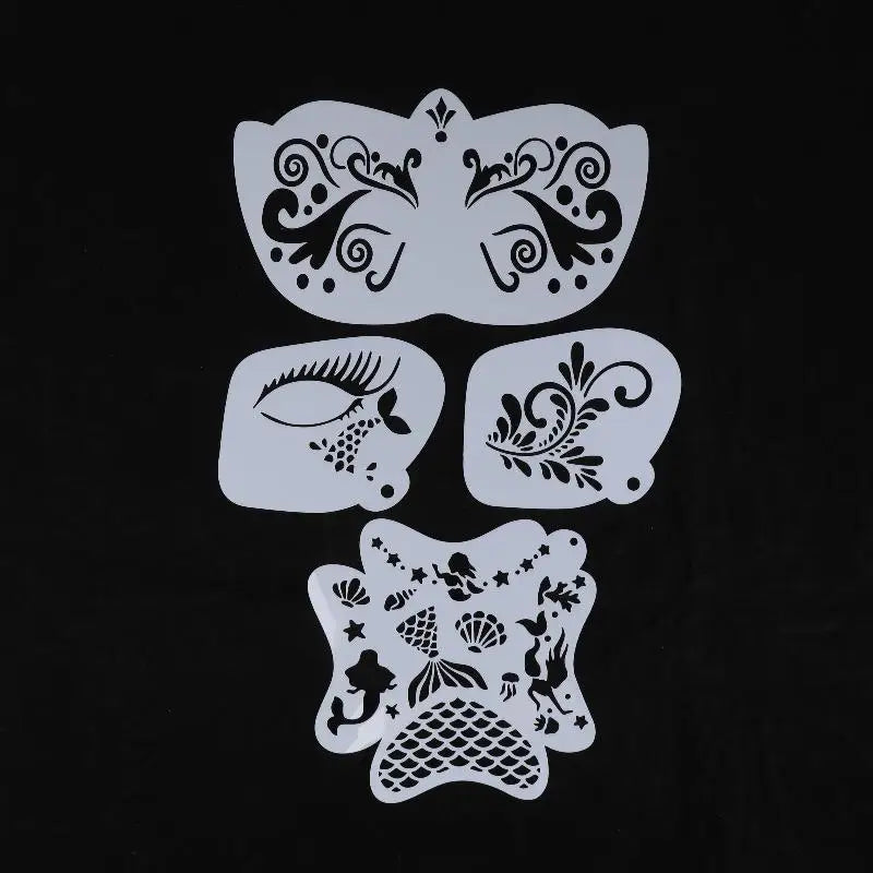 Face Paint Stencils Professional Body Art Templates Parties Makeup Qme