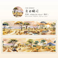 Watercolor Landscape Theme PET Tape 1 Roll for Scrapbooking DIY Scrapbook Collage Material Phone Case Notebook Decoration Qme 3