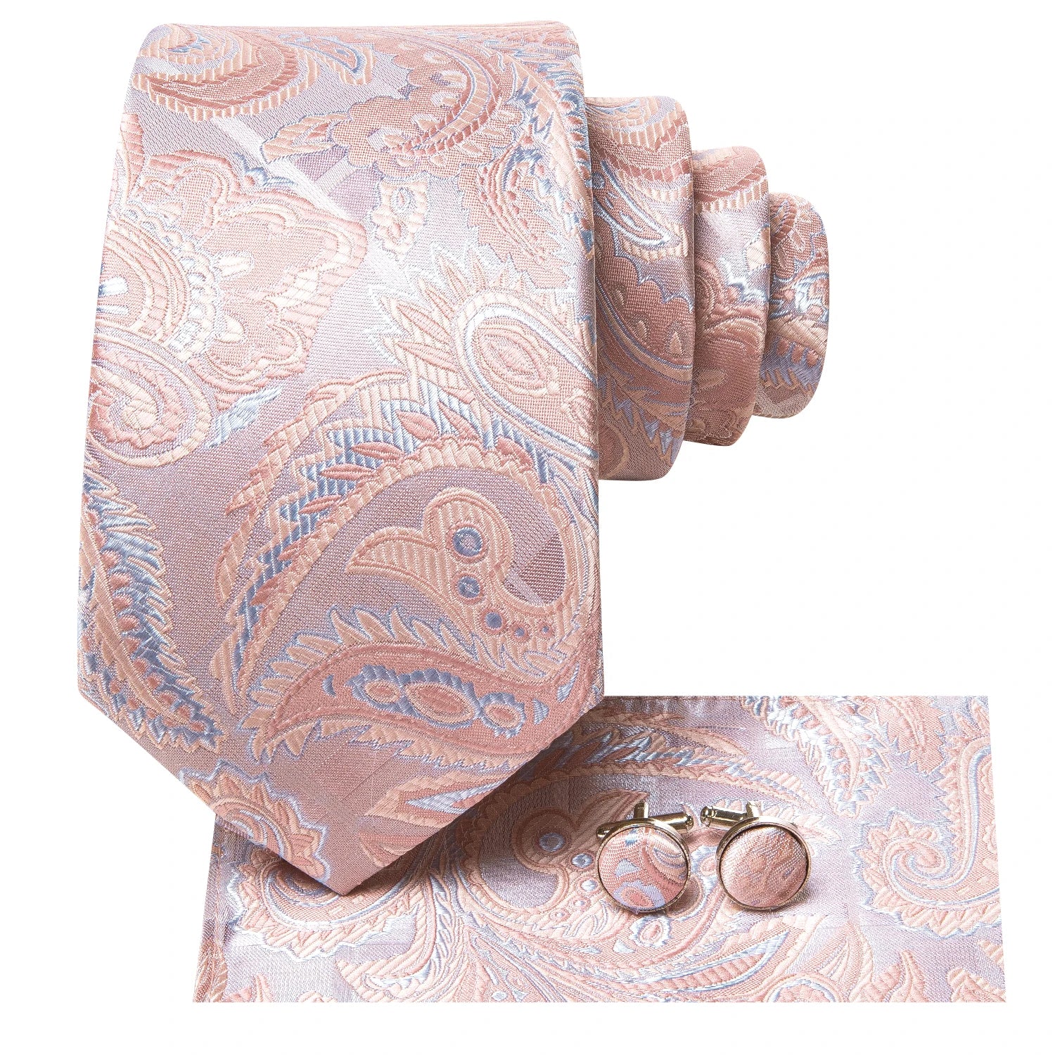 Hi-tie Luxury Box Paisley Jacquard Tie Soft Men's Handkerchief Qme