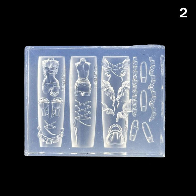 Sea Shell Starfish Goldfish Koi Fish 3D Acrylic Nail Mold Summer Qme 2
