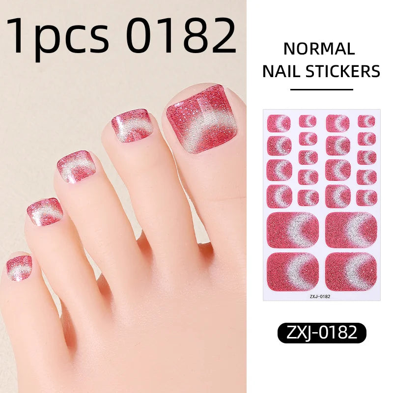 Cat Eye Nail Art Stickers Self Adhesive Toe Nails Full Cover Toenail