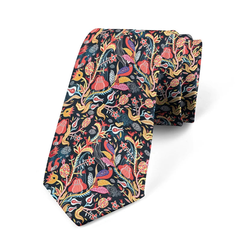 Fashionable Personality Floral Tie Interesting Japanese Men's Qme style4